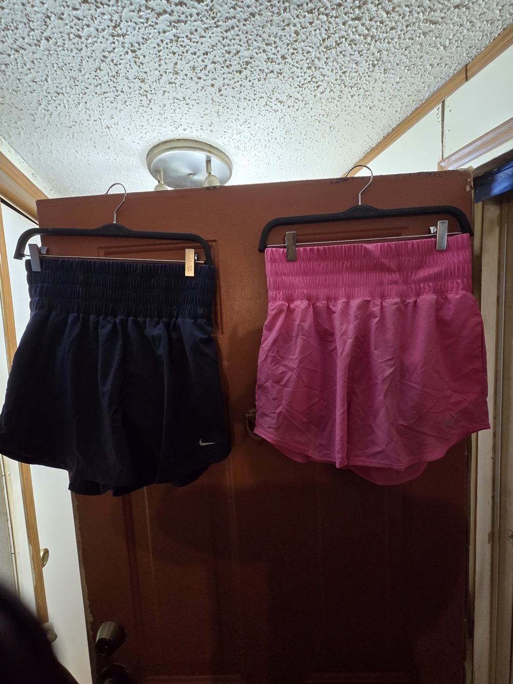 Nike Women's Black and Pink Athletic Shorts - Lightweight Running Shorts